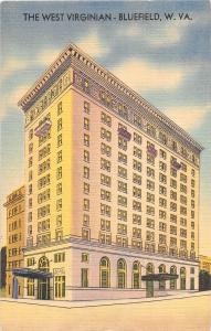 D69/ Bluefield West Virginia WV Postcard 1951 West Virginian Hotel Linen