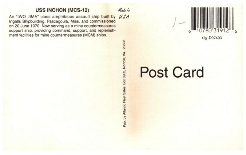 1970's USS Inchon MCS-12 Amphibious Assault Ship PC1967