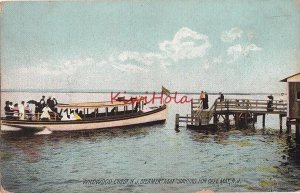 Postcard Wildwood Crest NJ Steamer May Starting for Cape May NJ