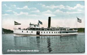 Steamer Sieur de Monts Bar Harbor Maine 1910c postcard