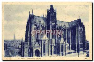 Old Postcard Metz Cathedral