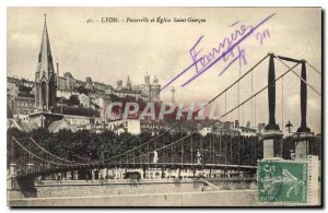 Postcard Lyon Old Bridge and Church of St. George