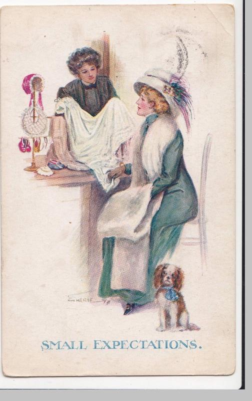 Fashion Small Expectations Artist Signed PPC By Sherie 1913 PMK