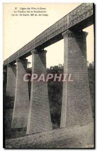 Old Postcard Vire line in Caen The viaduct Souleuvre