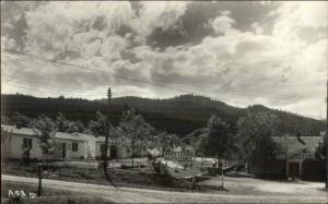 Ashland OR White Cabin Auto Court Real Photo Postcard