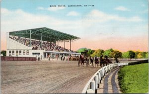 Lexington KY Race Track Horse Racing Harness Unused Ferguson News Postcard G21