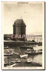 Old Postcard Saint Servan Sur Mer Boat Tour Solidor