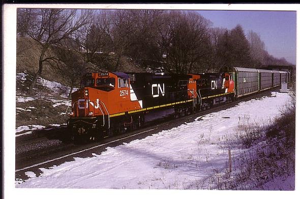 Canadian National Railway Train, Copetown Hill, Hamilton, Ontario,