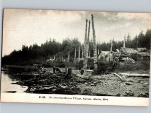 c1910 Deserted Indian Village Kassan Kasaan Alaska AK Native American Totem Pole