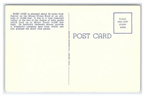 Echo Lake Looking Toward Mt. Evans Denver Mountain Parks Colorado Postcard