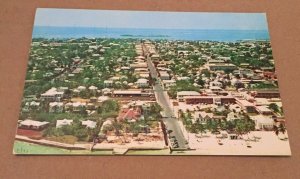 1964 USED POSTCARD AIR VIEW OF KEY WEST  FLA.
