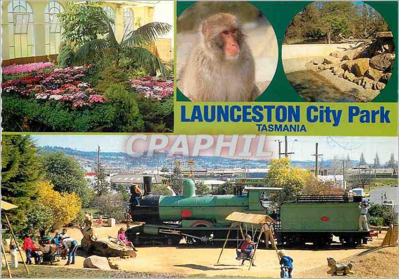  Modern Postcard Tasmania Launceston City Park Train Apes