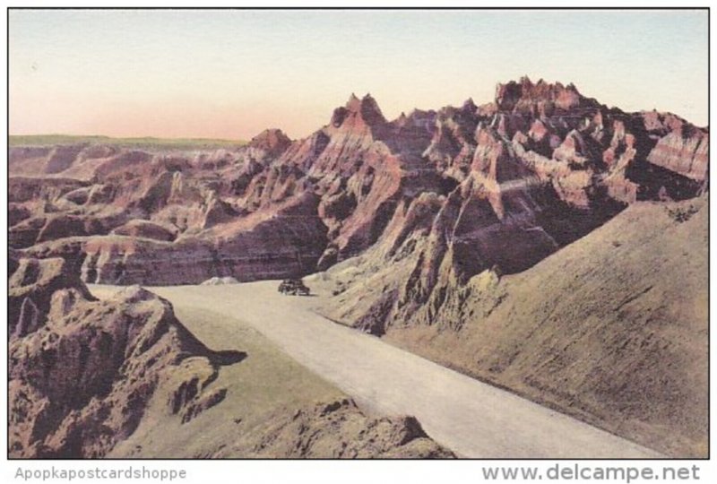 Going Up To The Pinnacles The Badlands National Monument South Dakota Handcol...