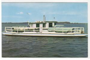 Ferry Boat Car Tred Avon Oxford Maryland postcard