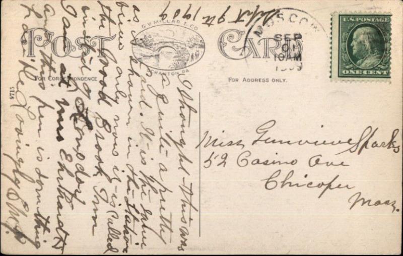 Moscow PA Mill St. c1910 Postcard