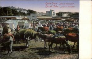 Gran Soco Grand Soko Marruecos Tanger Africa c1910 Postcard