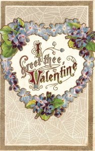 Vintage Postcard 1911 Greet The Valentine Hearts Day Special Valentine's Day