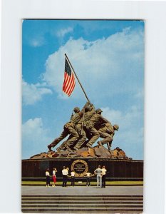 Postcard Iwo Jima Statue, United States Marine Corps War Memorial, Arlington, VA