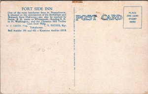 Postcard Fort Side Inn Ambler PA