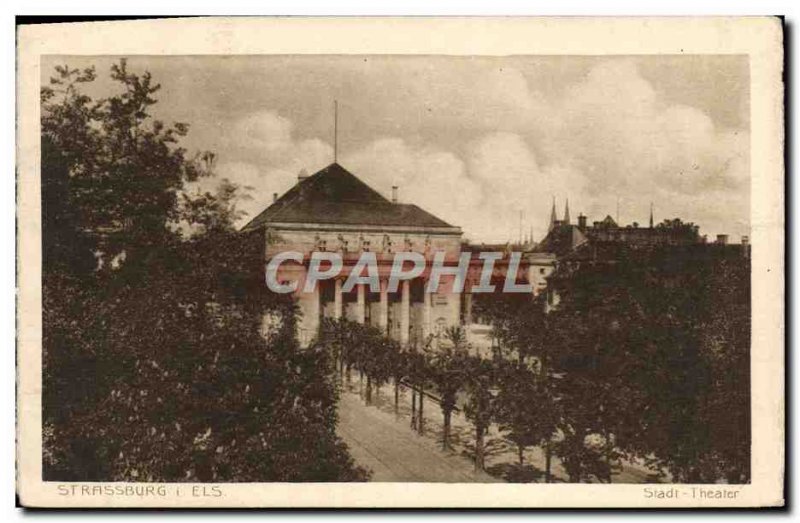 Old Postcard Strassburg Stadt Theater