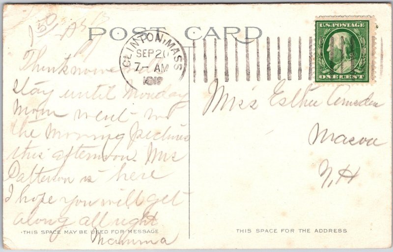 Clinton Massachusetts MA, 1912 Spillway-Mass, Central Bridge & Tunnel, Postcard