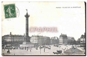 Old Postcard Paris Place De La Bastille