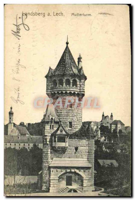 Old Postcard Landsberg A Lech Mutterturm