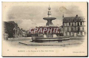 Old Postcard Bayeux Fountain Place Saint Patrice