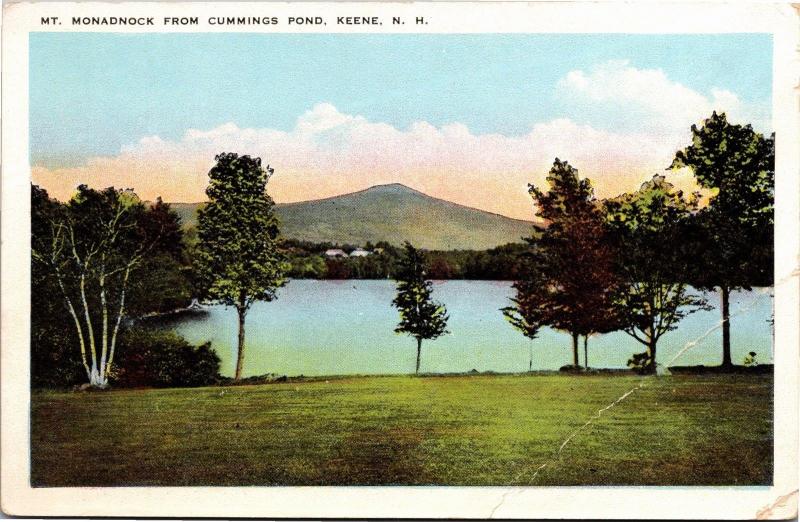 Mt. Monadnock from Cummings Pond, Keene New Hampshire Vintage Postcard Y01