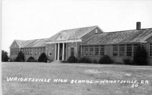 Wrightsville Georgia High School #20 1940s RPPC Photo Postcard 12823