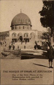 JERUSALEM The Mosque of Omar c1910 Postcard