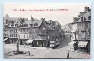 Rodez: Carrefour Saint-Cyrice et rue Beteille France Postcard