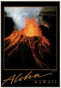 Aloha from Kilauea Volcano, Hawai'i! Stunning postcard image.! postcard