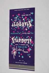 Stardust Hotel and Country Club Las Vegas Nevada 30 Front Strike Matchbook Cover