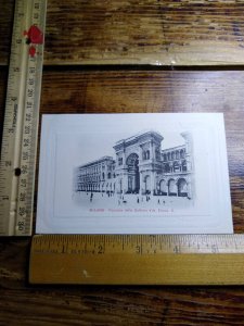 Postcard - Façade of the Galleria Vittorio Emanuele II - Milan, Italy