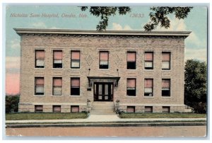 1915 Nicholas Senn Hospital Exterior Roadside Omaha Nebraska NE Posted Postcard