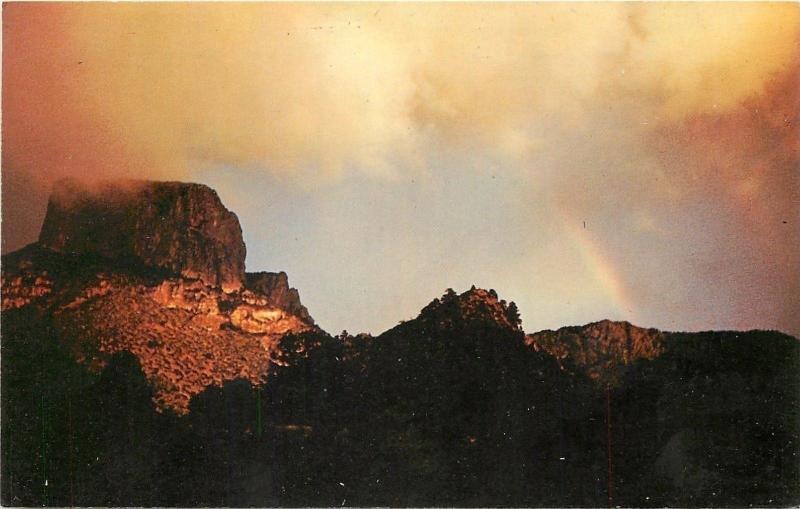 Big Bend Highlands Texas~Cloud Effects~Case Gerande Rainbow 1950s Postcard