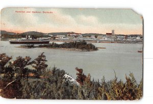 Bermuda 1907-1915 Damaged Creased Postcard Hamilton and Harbour General View