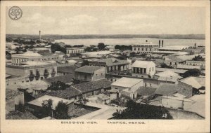 Tampico Mexico Bird's Eye View Street Scene Vintage Postcard