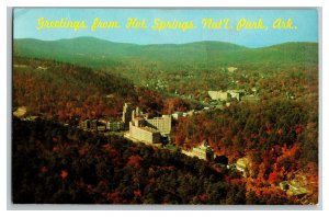 1977 Greetings From Hot Springs Nat'l Park Ark. Vintage Standard View Postcard 