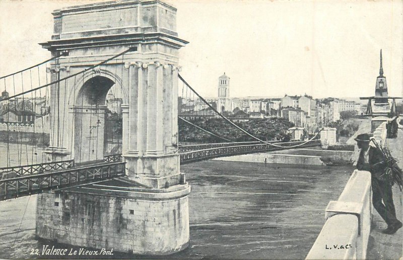 France Drôme Valence lot of 6 vintage topographical postcards