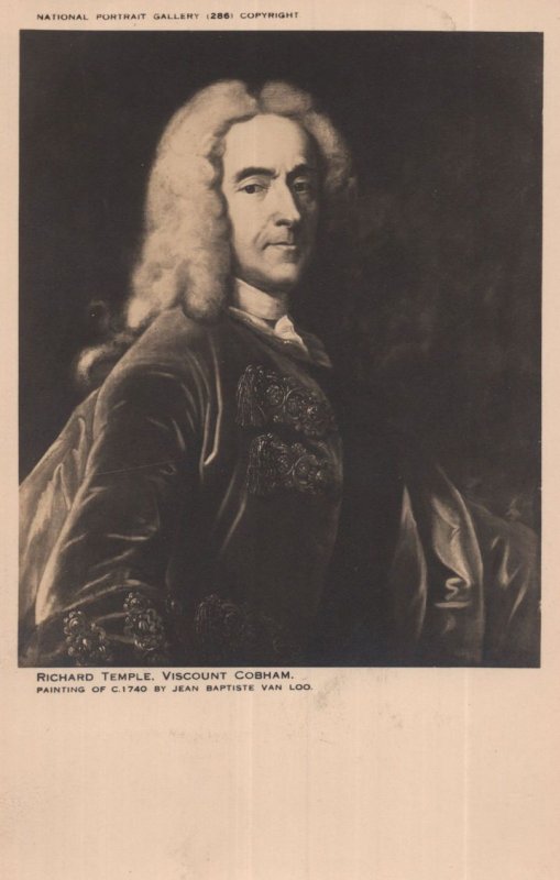 Richard Temple Viscount Of Cobham Old Postcard