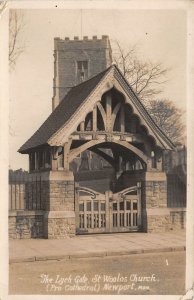 uk51961 lych gate woolos church newport wales  real photo uk