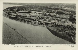 canada, TORONTO, Ontario, Aerial View C.N.E. (1950s) Airmaps RPPC Postcard