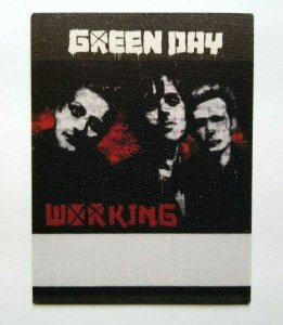 Green Day Backstage Pass Original Punk Rock Music Concert Tour 09 Band Photo Red 