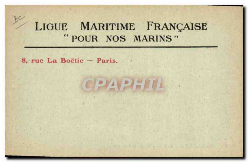 Postcard Old Boat Submarine Monge