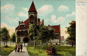 Tucks 2195 Dayton OH Public Library Undivided Back Vintage Postcard J60