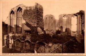 England Kenilworth Castle Banqueting Hall Interior and Oriel Window