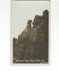 Vtg 1920's/1930's RPPC Balanced Rock, Black Hills, South Dakota POs...