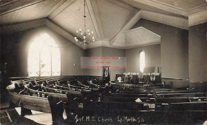 IN, LaMoille, Indiana, RPPC, Methodist Episcopal Church Interior, Photo